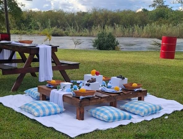 Riverside garden view at Casablanca Gardens